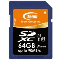 Карта памяти TEAM 64GB SDXC Class 10 UHS-I/U3 XTreem (TSDXC64GU301)