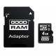 Карта памяти MicroSDHC 4GB Class 4 GOODRAM + SD-adapter (M40A-0040R11)