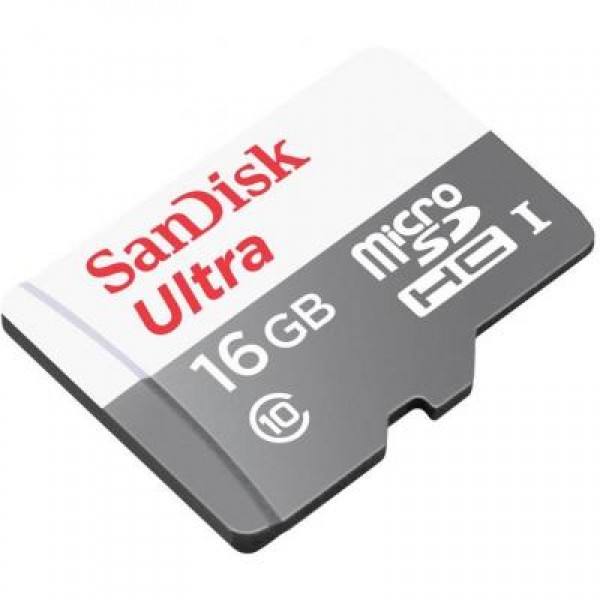 Карта памяти SanDisk 16GB microSD Class 10 UHS-I Ultra (SDSQUNS-016G-GN3MN)