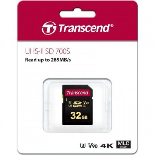 Карта памяти Transcend 32GB SDHC class 10 UHS-II U3 V30 MLC (TS32GSDC700S)