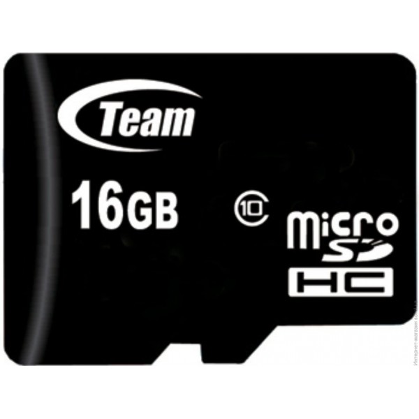 Карта памяти MicroSDHC 16GB Class 10 Team + SD-adapter (TUSDH16GCL1003)