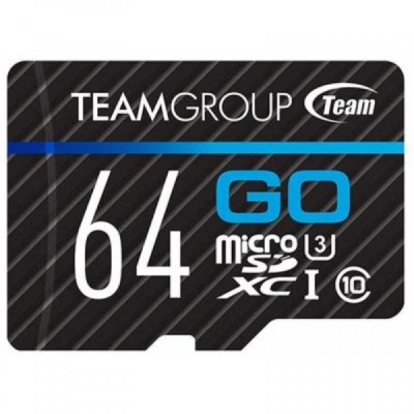 Карта памяти TEAM 64GB microSD Class 10 UHS-I/U3 Go (TGUSDX64GU303)