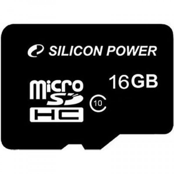 Карта памяти Silicon Power 16Gb MicroSD class 10 (SP016GBSTH010V10SP)