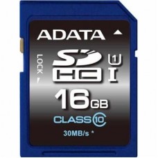 Карта памяти ADATA 16GB SDHC class 10 UHS-1 (ASDH16GUICL10-R)
