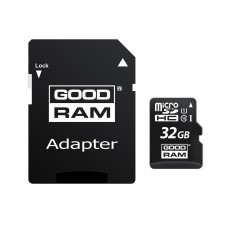 Карта памяти GOODRAM 32 GB microSDHC class 10 UHS-I + SD Adapter M1AA-0320R11