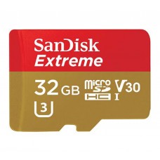 Карта памяти SanDisk 32 GB microSDHC UHS-I U3 Extreme Action A1+SD Adapter SDSQXAF-032G-GN6AA