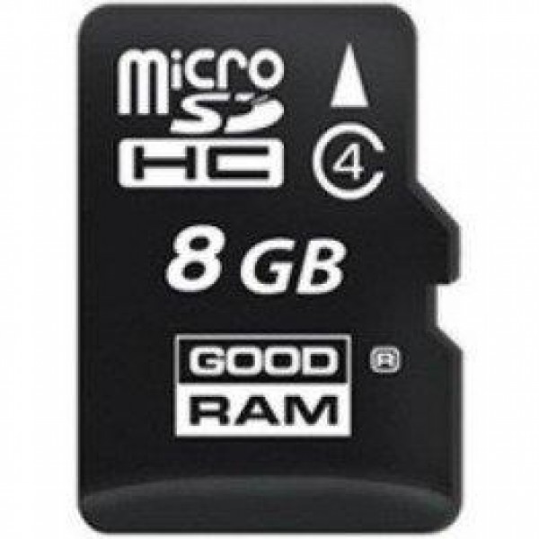 Карта памяти GOODRAM 8 GB microSDHC class 4 + SD Adapter M40A-0080R11