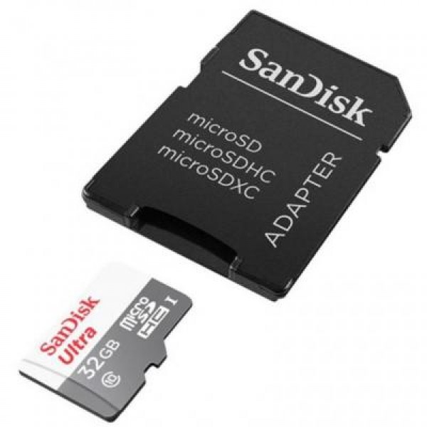 Карта памяти SanDisk 32GB microSD Class 10 UHS-I Ultra (SDSQUNS-032G-GN3MA)