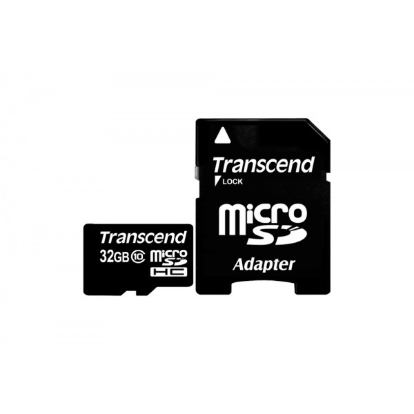 Карта памяти Transcend 32 GB microSDHC class 10 + SD Adapter TS32GUSDHC10