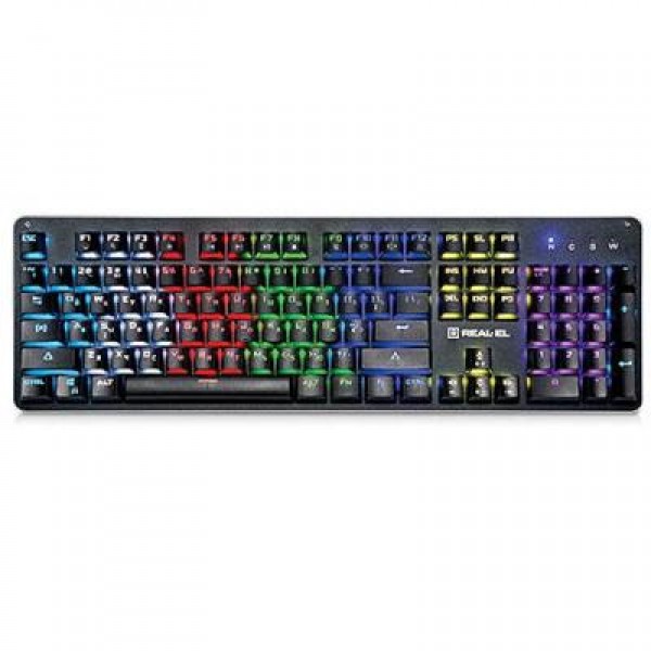 Клавиатура REAL-EL M47 RGB, black