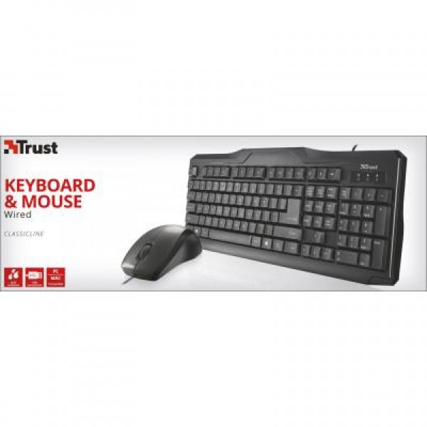 Комплект Trust Classicline Wired Keyboard and Mouse UKR (21873)