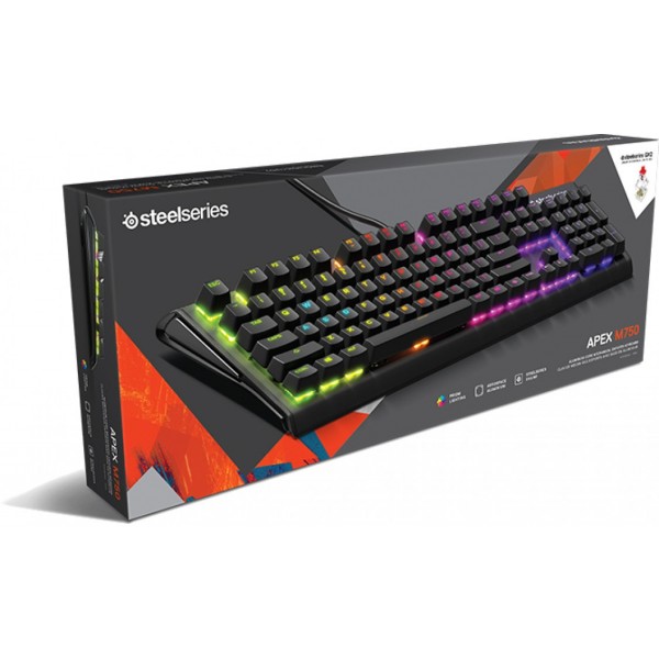 Клавиатура SteelSeries Apex M750 TKL QX2 switches (64720) Black USB