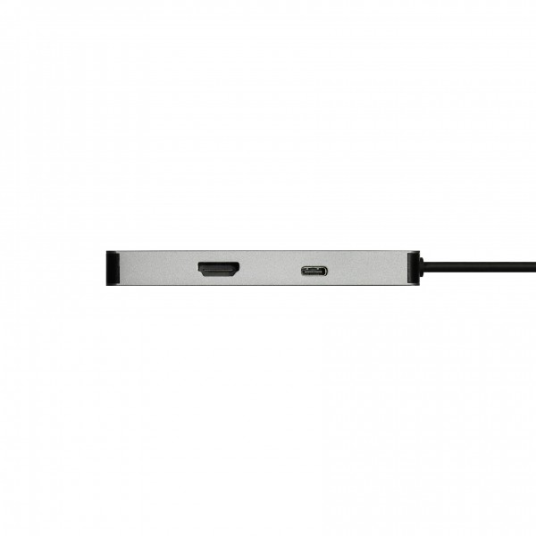 Концентратор Grand-X SG-512 USB TypeC-HDMI/3хUSB/TypeC/CR, Silver