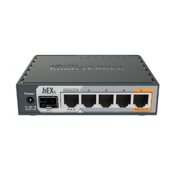 Маршрутизатор MIKROTIK RouterBOARD RB760iGS hEX S (880MHz/256Mb, 5хGE, 1xSFP)