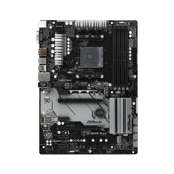 Материнская плата ASRock B450 Pro4 Socket AM4