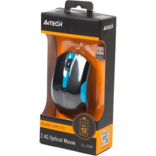 Мышь A4tech G3-200N Black+Blue