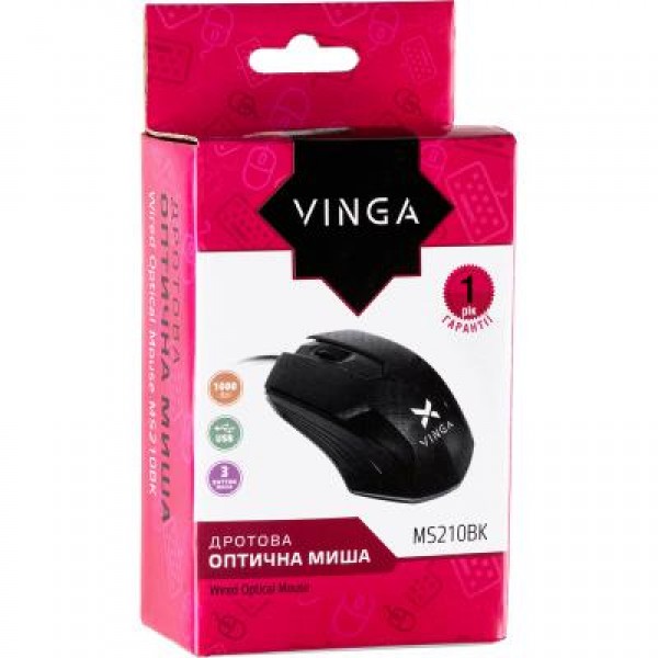 Мышь Vinga MS-210 black