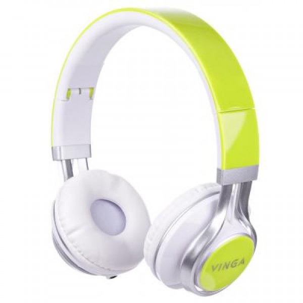 Наушники Vinga HSM040 White/Green (HSM040WG)