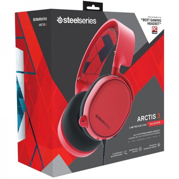 Наушники SteelSeries Arctis 3 Solar Red (61435)