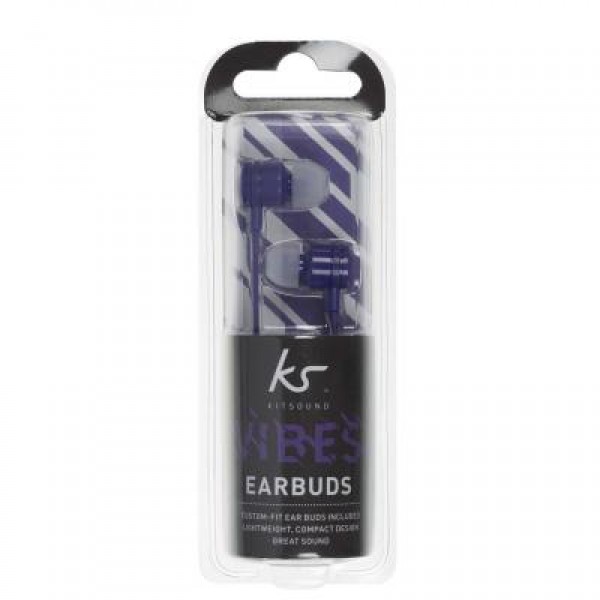 Наушники KitSound KS Vibes Earphones Purple (KSVIBPU)