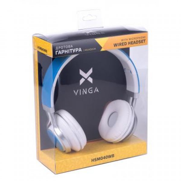 Наушники Vinga HSM040 White/Blue (HSM040WB)