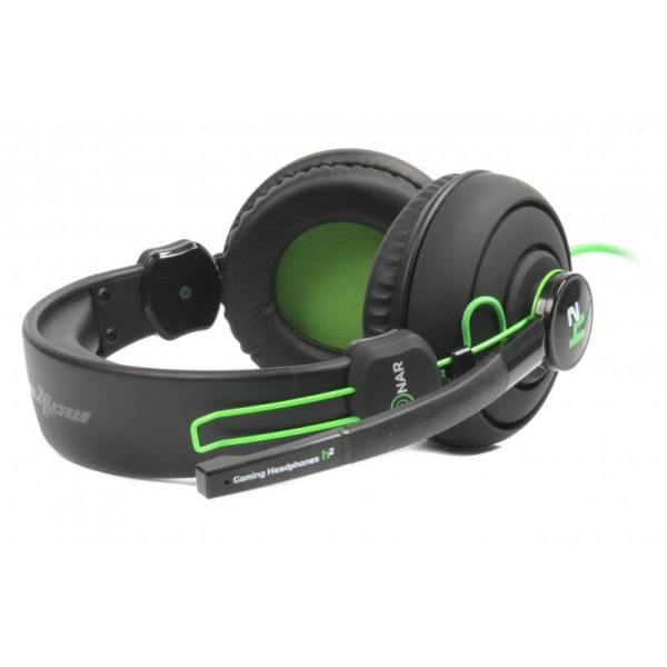 Наушники Maxxter Sonar H2 Black/Green