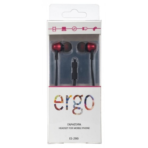 Наушники Ergo ES-290i Red