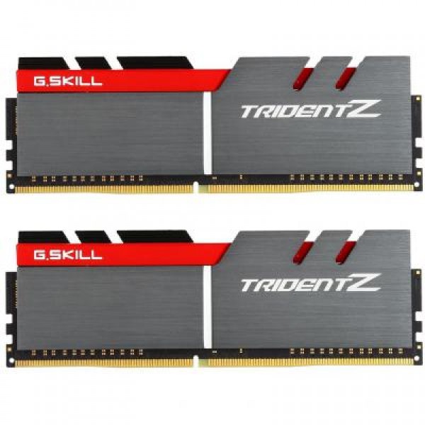 Модуль DDR4 16GB (2x8GB) 3200 MHz Trident Z Silver H/ Red G.Skill (F4-3200C16D-16GTZB)