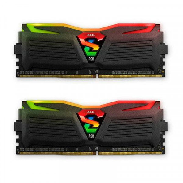 Модуль DDR4 2x8GB/2400 Geil Super Luce Black RGB LED (GLC416GB2400C16DC)