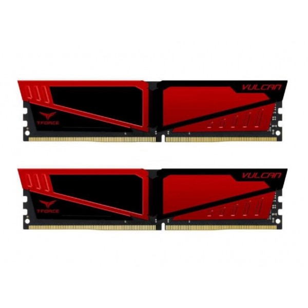 Память Team DIMM 16Gb KIT(2x8Gb) DDR4 PC2400 Vulcan Red (TLRED416G2400HC14DC01)