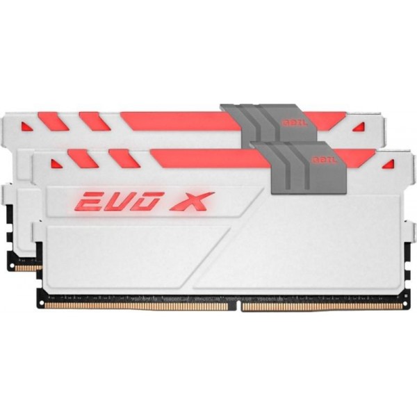 Модуль DDR4 2x8GB/3000 Geil EVO X White RGB LED (GEXG416GB3000C15ADC)