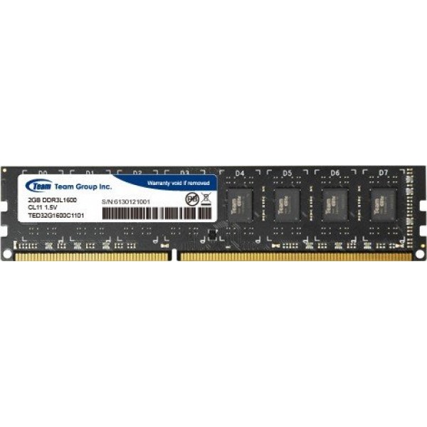 Модуль DDR3 2GB/1600 1,35V Team Elite (TED3L2G1600C1101)