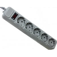 Сетевой фильтр Gembird 5 розеток 10 м (Grey) (SPG5-G-10MG)