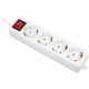 Сетевой фильтр Maxxter 4 розетки 3 м (White) (PS-4GS-10)