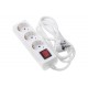 Фильтр питания 2E (2E-U03ESM1.8) 3хSchuko, 1.8 м, белый