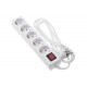 Фильтр питания 2E (2E-U05ESM1.8) 5хSchuko, 1.8 м, белый