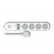 Фильтр питания ColorWay CW-CHE44W 4 розетки, 4 USB, 2 м, White