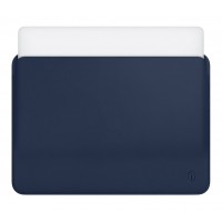 Чехол для MacBook Pro 15,4 WIWU Leather Sleeve Navy Blue