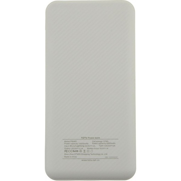 Power Bank TOTU PBW01 Powerbank Wireless White