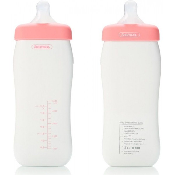 Power Bank Remax Milky bottle Series 5500 mah Pink