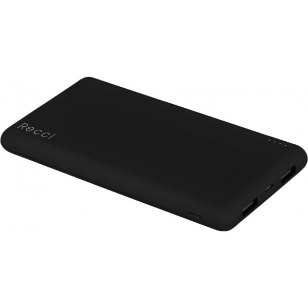 Power Bank Recci RD-10000 Dynamic Power IQ 1A/2,1А Li-Pol 10000 mAh Black