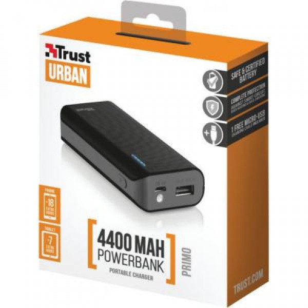 Power Bank Trust Primo 4400 black (6303810)