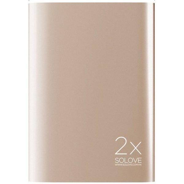 Power Bank Solove A8 Portable Metallic 20000mAh Gold