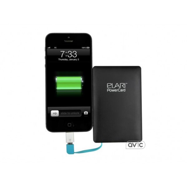 Внешний аккумулятор-кредитка Elari PowerCard 2500 мАч (Black)