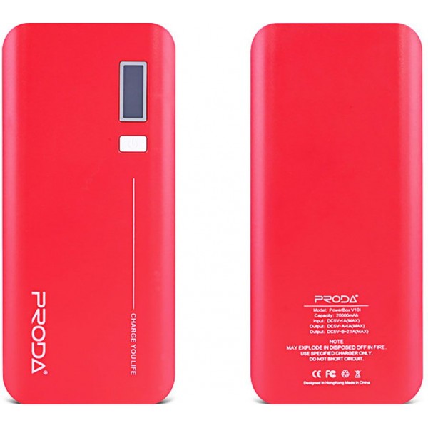 Power Bank Remax Jane V10i 20000 mAh Red