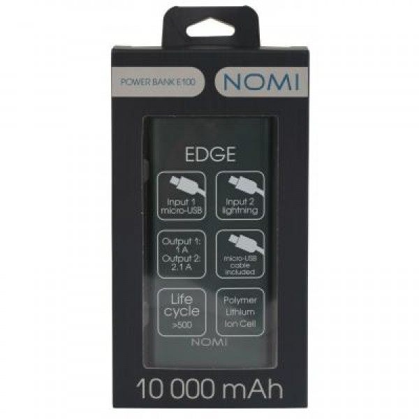 Power Bank Nomi E100 10000mAh grey (227742)