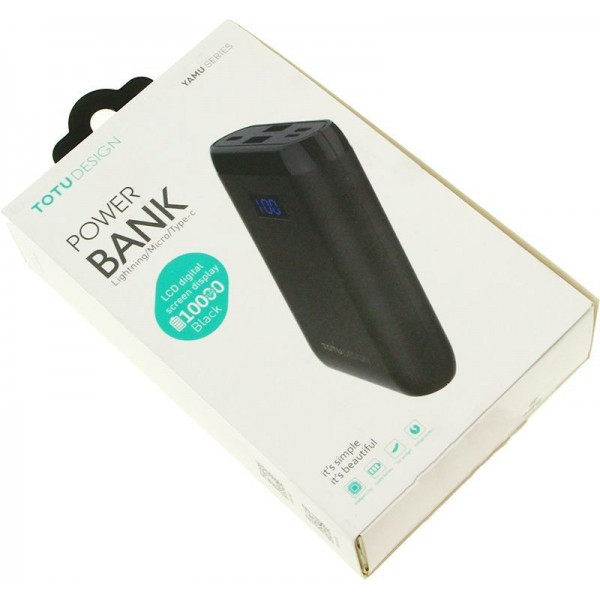 Power Bank TOTU PBQ01 10000mah Yamu Series Black