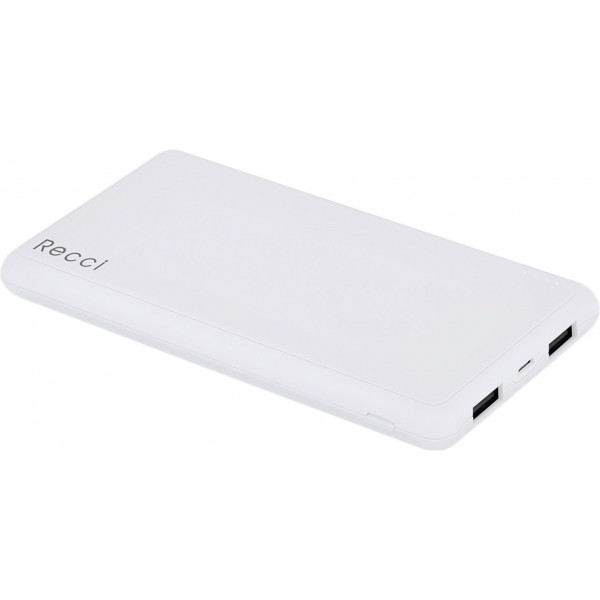 Power Bank Recci RD-10000 Dynamic Power IQ 1A/2,1А Li-Pol 10000 mAh White