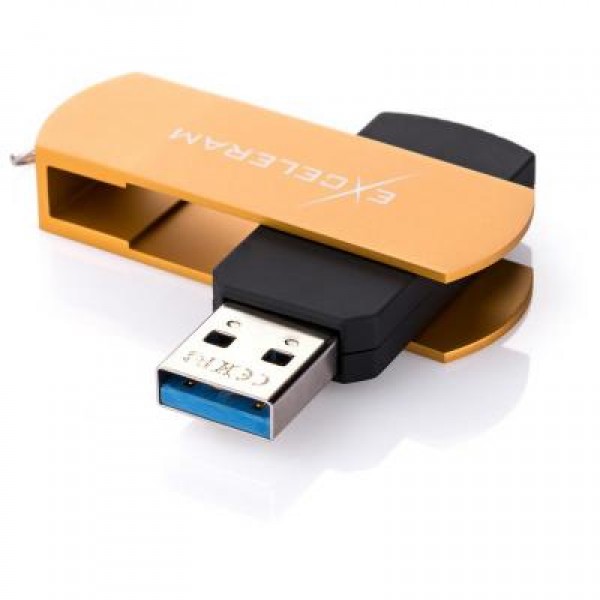 Флешка eXceleram 64GB P2 Series Gold/Black USB 3.1 Gen 1 (EXP2U3GOB64)