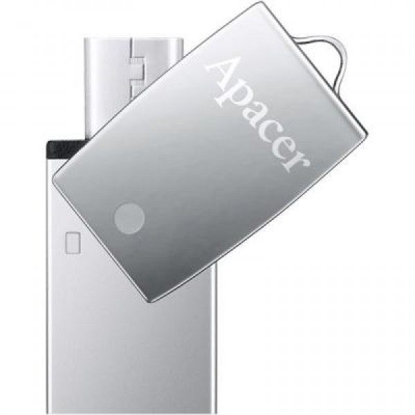 Флешка Apacer 32GB AH730 Silver USB 2.0 OTG (AP32GAH730S-1)